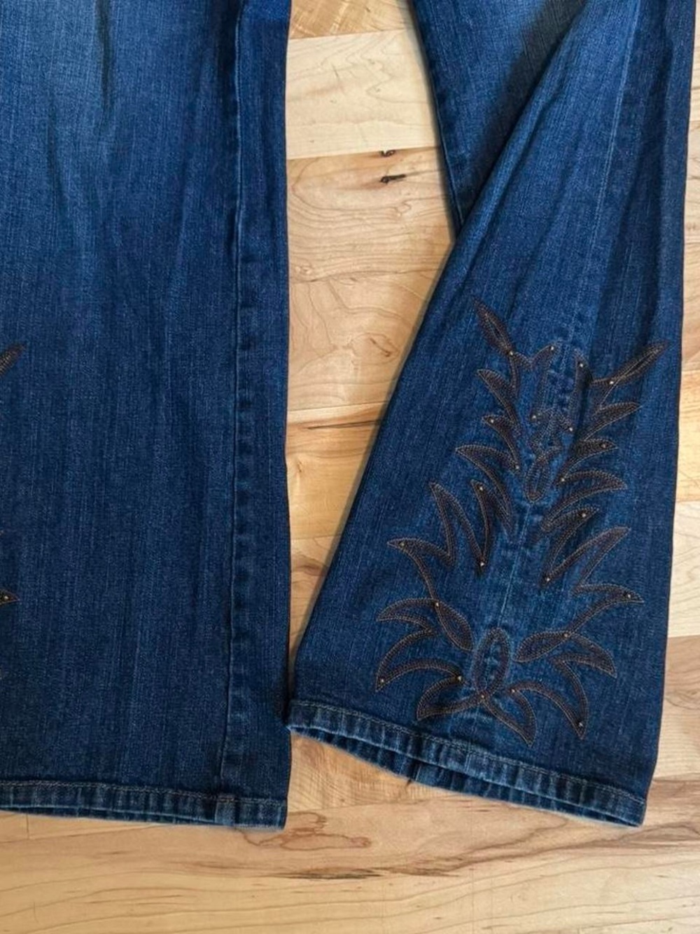 Ralph Lauren Dark Wash bootcut  Jeans with Brown Stitching details